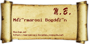 Mármarosi Bogdán névjegykártya